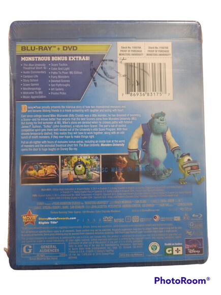 Disney Pixar Monsters Uni (Blu-ray & DVD, '13) - Picture 2 of 2